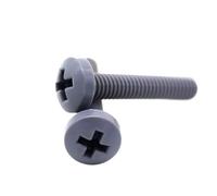 5/10pcs M3 M4 M5 M6 M8 M10 Metric Thread Insulated High Precision Nylon Plastic Cross Pan Round Head Bolt Screw(16mm,10pcs M6)