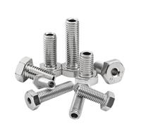 5/10pcs M4 M5 M6 M8 M10 M12 M14 M16 M20 Hollow Screw 304 Stainless Steel Special Outer Hexagonal Bolt Mask Machine Threading Through Hole Screws(10pcs M14x40x8.2)