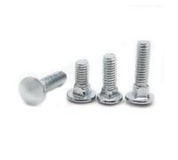 5-10pcs M4 M5 M6 M8 M10 M12 Zinc-plated Carbon Steel GB12 DIN603 Truss Round Head Square Neck Carriage Screw Bolt(35mm,M8 5pcs)