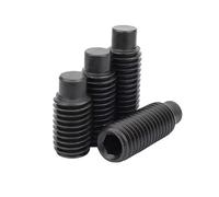 5/10pcs M5 M6 M8 M10 Black Grade 12.9 Steel Hexagon Socket Set Screw Convex End Headless Bolt(25mm,M10-5pcs)