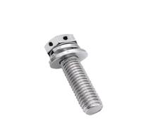 5-10pcs M6 M8 M10 M12 304 Stainless Steel Head Perforated Screw GB9074.17 Hexagonal Three Combination With Hole Bolt(70mm,M12-5PCS)