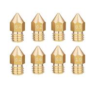 5/10pcs mk8 brass nozzle 0.2mm 0.3mm 0.4mm 0.5mm 0.6mm Extruder head nozzles for 1.75mm cr10 cr10s Ender-3 3D printer parts distinctive(5 PCS,0.4mm)