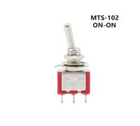 5/10PCS MTS-102 Red 3 PINToggle Switch Switches 2/3 Position 6MM Latching Switch MTS-103 SPDT ON-OFF -ON Waterproof Cap IDGTTLDF(MTS-102 on-on 3pin,5PCS)