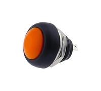 5/10pcs PBS 33B Mini Samll Plastic Push Button Round Head ON OFF Momentary Switch 2 Pin 12mm Waterproof Power Reset Non-locking(Orange,10PCS)