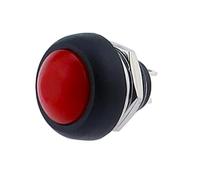 5/10pcs PBS 33B Mini Samll Plastic Push Button Round Head ON OFF Momentary Switch 2 Pin 12mm Waterproof Power Reset Non-locking(Red,5PCS)