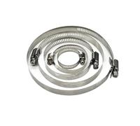 5/10pcs Pipe Clamps Stainless Steel Hose Clips Diameter 8mm ~ 120mm Car Fuel Hose Pipe Clamps Worm Drive Clip Fixed Tool(21-38mm x 10pcs)