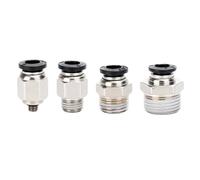 5/10PCS Pneumatic pc4 6 8 10 12mm Hose Tube Black Air Hose Fittings Connector Quick Coupling M5 1/4 1/2 1/8 3/8(PC12-04,5pcs)