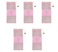 5 / 10pcs Portable Net Drawstring Bag Shoe Pouches for Dance Shoes Breathable Easy Access Closure Storage Solution for Shoe Travel Dance Organizers
