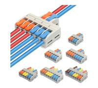 5/10pcs Quick Wire Connector, Universal Compact Wiring Splicing Conector, Electrical Push In Lighting Terminal Block(M-493,10 PCS)