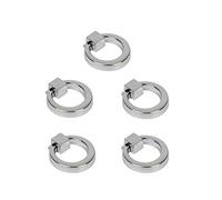5/10pcs Ring Drawer Knobs,Aluminum Alloy,Single Hole Drawer Pull Handle,Cabinet Knobs Furniture Door Pulls for Home Kitchen Bathroom Bedroom-Black/Gold/Silver/Brushed Silver(black10pcs)(Silver 5pcs)