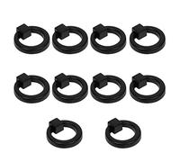 5/10pcs Ring Drawer Knobs, Aluminum Alloy, Single Hole Drawer Pull Handle, Cabinet Knobs Furniture Door Pulls for Home Kitchen Bathroom Bedroom-Black/Gold/Silver/Brushed Silver(black10pcs)