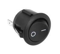 5/10pcs Round Rocker Power Switch 6A 250V AC 2 Pin 2 Position ON/Off Power Boat Switches SPST Black Button Round Black Red IDGTTLDF(Gold,50pcs)