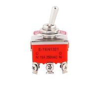 5/10pcs SPST 15A 250V 2 4 6 PIN Terminal ON OFF Toggle Switch Self-locking Reset Rocker Toggle Slide Switch KN-1322 IDGTTLDF(KN-1321,10PCS)