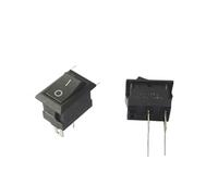 5/10pcs SPST KCD1 2PIN On/Off Square Black Red White Button Rocker Switchs DC AC 3A/250V Car Dash Dashboard IDGTTLDF(Gold,10pcs)