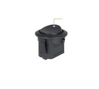 5/10PCS switch button 220V/12V/6A ship type push controller snap-in on/off rocker 4/3/2 feet, second and third gears with lights.(Blue lamp,5PCS)