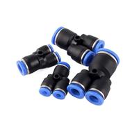 5/10PCS T Y Shaped Tee 4 6 8 10 12 16mm 3 Way Pneumatic Pipe Connector Tube Air Hose Quick Release Fittings(PY 6,10pcs)