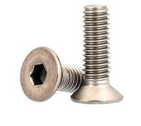 5/10Pcs TA2 Pure Titanium M2 .5 M3 M4 M5 M6 M8 Gr2 Hexagon Hex Socket Head Flat Countersunk Allen Bolt Screw L=3-60mm(25mm,5pcs M4)