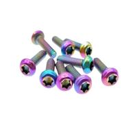 5-10pcs Ti GR2 Titanium Rainbow Torx Screw M3*5/6/8/10/12/15/18/20 Titanium Six Lobe Torx Pan Head Screw(Rainbow colourful,M3X5 10PCS)