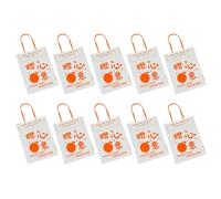 5/10Pcs Treat Bags with Top Handle Candy Chocolate Storage for Celebrations Party Printed Blessing Message Gift Bags