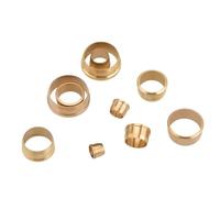 5/10PCS Tube to Tube Fitting Brass Cone Caliper Cone Type Oil Reamer Resists High Pressure Copper Jacketed Tubing Mesons(16 5pcs)