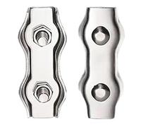 5-10pcs Waterproof Wire Rope Clamps Stainless Steel Double Post Bolt Clip Simple Cable Locks Hardware Fastener M2 M3 M4 M5 M6 M8(M6-10pcs)