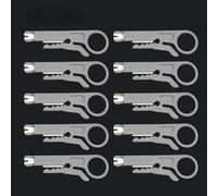 5/10Pcs Wire Stripper Crimper Pliers, SK5 Manganese Steel Cable Cutter Tool, for Network Telephone Power Cable Stripping and Bonding