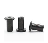 5-10pcsM3 M4 M5 M6 M8 Stainless Steel Large Flat Hex Hexagon Socket Head Rivet Connector Insert Joint Sleeve Cap Butt Nut(M6x12mm (5pcs))