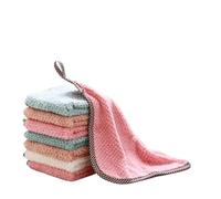 5/10PcsThick Kitchen Daily Dish Towel Thickened Table Cleaning Cloth Absorbent Scouring Pad Dish Cloth(10 Pcs Random Color)