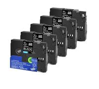 5/10PK 231 12mm Label Tape Compatible With Tze-231 Tze231 221 241 335 For Use With PTH110 Label Printer(White on Black-5PK)