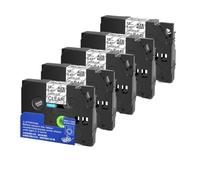 5/10PK 231 12mm Label Tape Compatible With Tze-231 Tze231 221 241 335 For Use With PTH110 Label Printer(Black on Clear-5PK)