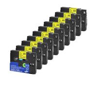 5/10PK 231 12mm Label Tape Compatible With Tze-231 Tze231 221 241 335 For Use With PTH110 Label Printer(Black on Yellow-10PK)