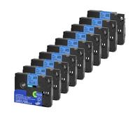 5/10PK 231 12mm Label Tape Compatible With Tze-231 Tze231 221 241 335 For Use With PTH110 Label Printer(Black on Blue-10PK)