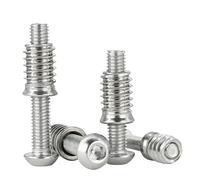 5/10SET 304 SS Furniture Insert Nuts Hex Button Head Screws Countersunk Embedment Fasteners Set Wood For Desk Chair Bed Nutsert Screw(10set,M8x50)