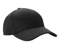 5.11 Tactical Mens Hat, Uniform Cap, Adjustable 6-Panel, Style 89260ABR, Black, One size