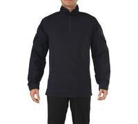 5.11 Tactical Men's Long Sleeve Shirt for Military Law Enforcement, 1/4 Zip, Rapid Assault, Dark Navy, Large, Style 72194ABR