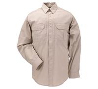 5.11 Tactical Professional Mens Long Sleeve Shirt with Pockets, Taclite Pro, TDU Khaki, Large, Style 72175ABR