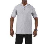5.11 Tactical Utility Short Sleeve Polo Shirt, Wrinkle Resistant Poly-Cotton, Style 41180 Heather Grey