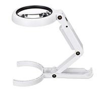 5/11X Magnifying Glass Dual Use Table Lamp Super Bright Stand Non Slip Hand Held with 8 LED Lights for Authenticate Jewelry