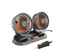 5/12/24V Dual-Head Car Fan, 360° Adjustable, USB, 2-Speed(24V)