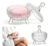 5.12" Extra-Large Body Powder Puff with Container for Loose Dusting Powder