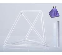 5-12 inch Clear crystal quartz Pyramid/Mokaba/Merkaba，Stress reduction corner stand Percussion instrument ForSound Therapy Meditation Yoga A(12''+bag)