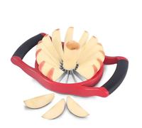 5.12 Inch Extra Large Apple Slicer, 16-Slices Heavy Duty Apple Cutter, Durable Apple Corer, Stainless Steel Apple Slicer and Corer - for Apple, Potato, Onion and More, Red