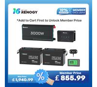 5.12kWh Power System | 200Ah LiFePO4 Batteries, 3000W Inverter - no solar / 3000W Inverter Charger