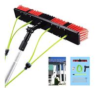 5-12m Window Cleaning Pole,Window Cleaning Brush Equipment, Window Cleaner Kit, Water/Hose Fed Pole, Cleaning Photovoltaic and Solar Panels 6m/20ft Rod 50cm Brush Head