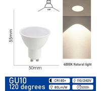 5-12PCS LED Spot Light GU10 AC220V AC100-240V No Flicker Warm White Light 3W 5W