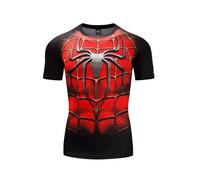 (5, 140) Marvel character Spider-Man pattern printed children's T-shirt, quick-drying, breathable, loose and casual children's clothing