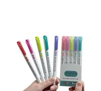 5/15Pcs Double Ended Highlighter Fluorescent Highlighter Markers Fast Drying for Scrapbooking Calendar Journal Notebook Quick Dry Highlighters Meeting Note