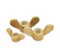 5-15pcs M3 M4 M5 M6 M8 M10 M12 M14 Brass Wing Nuts Copper Butterfly Nuts Hand Tighten Nut(15pcs,M8)