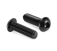 5/16-18 x 1-1/4" Button Head Socket Cap Bolts Screws, 10Pcs 304 Stainless Steel 18-8, Allen Hex Drive, Black Oxide by SG TZH(with Hex Spanner)