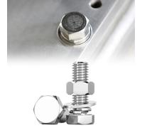 5/16-18 x 1-1/4" Hex Head Bolts Screws, Nuts, Flat & Lock Washers, Stainless Steel 304, Machine Fully Thread, Bright Finish, Assortment Kit 10Sets